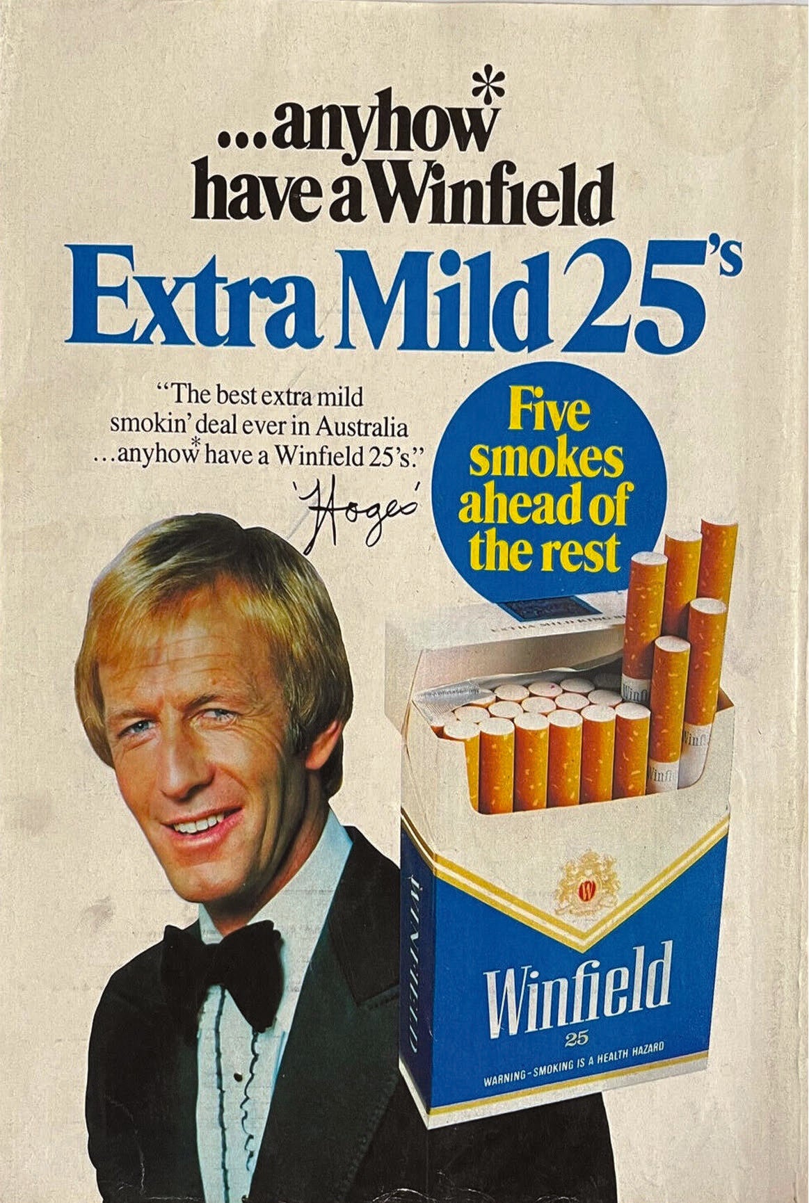 Anyhow Have a Winfield Extra Mild 25's Metal Signs