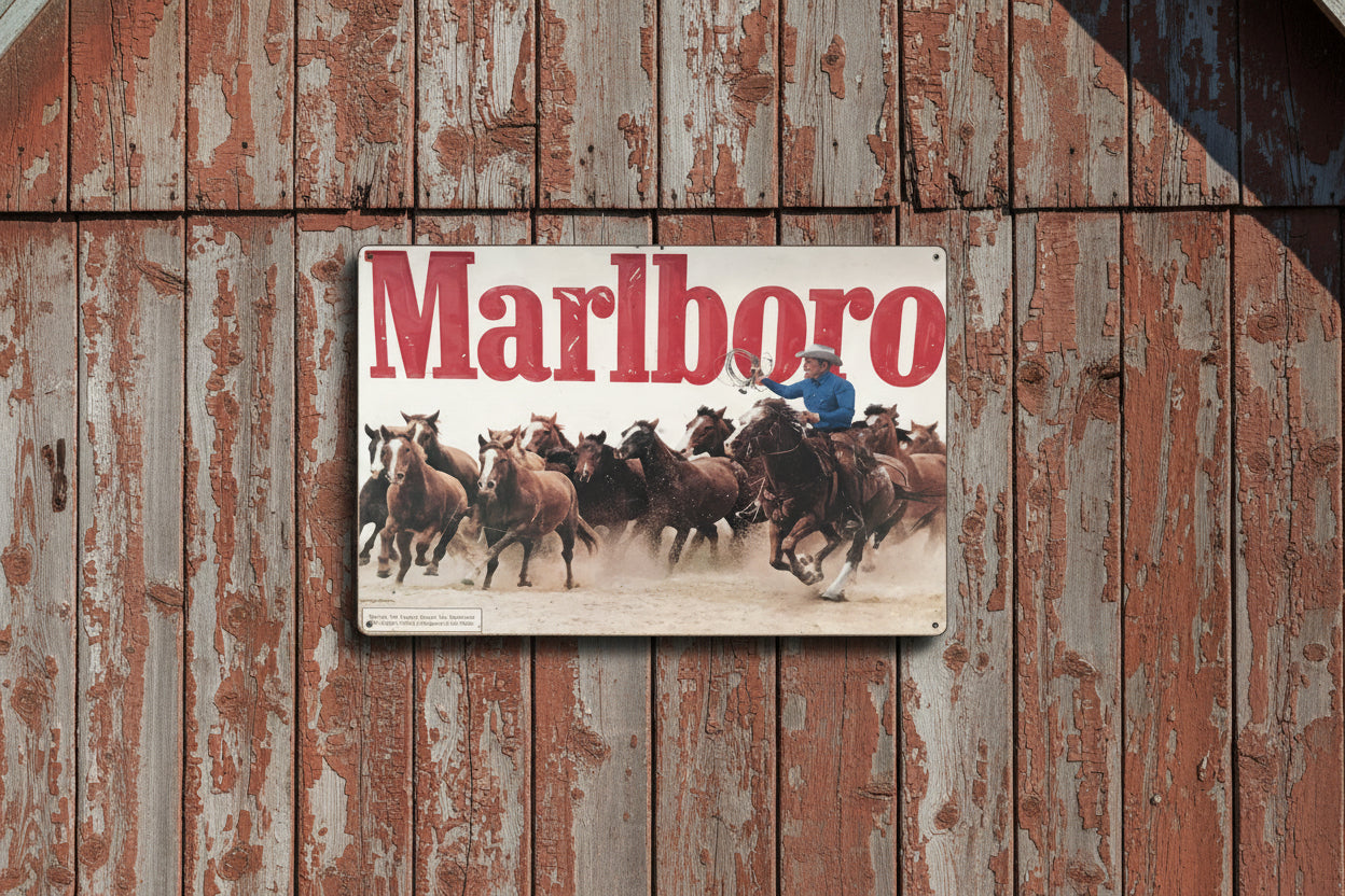 Marlboro tin metal sign