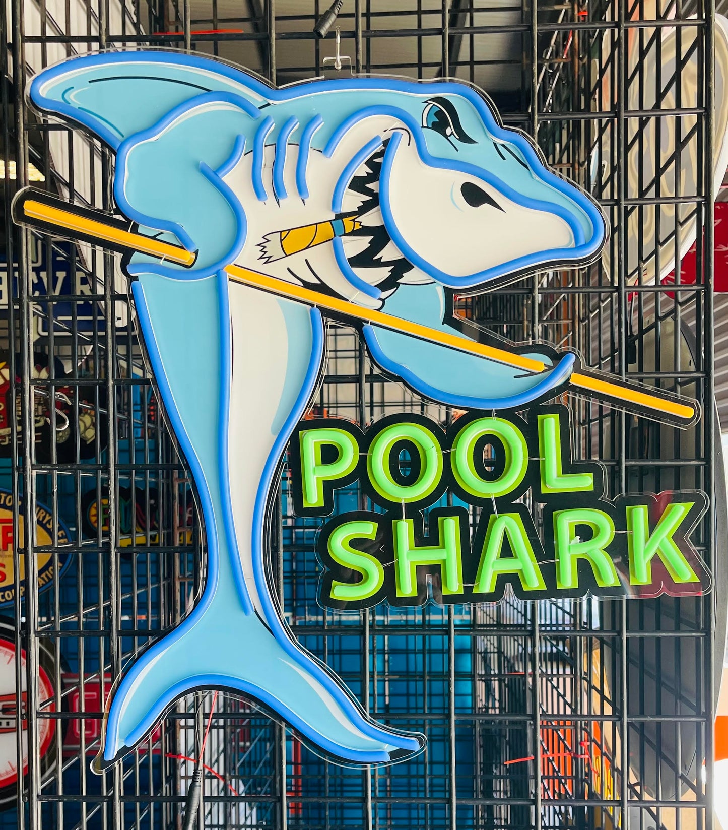 Neon Vintage Retro Led Pool Shark