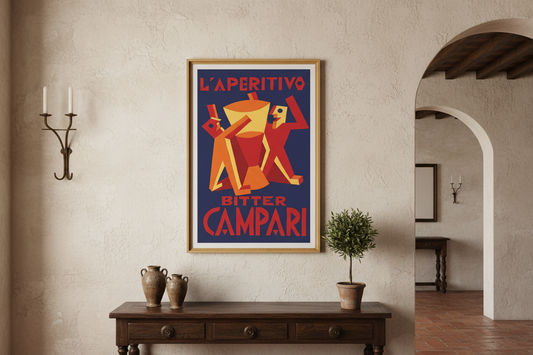 L'Aperitivo Bitter Campari Art Deco Wall Print