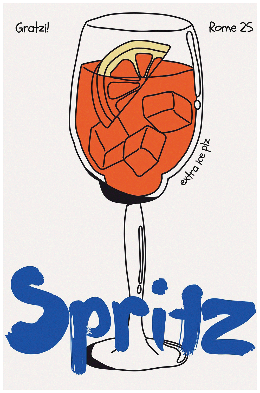 Aperol Spritz Art Deco Wall Print