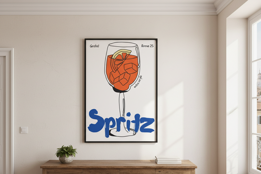 Aperol Spritz Art Deco Wall Print