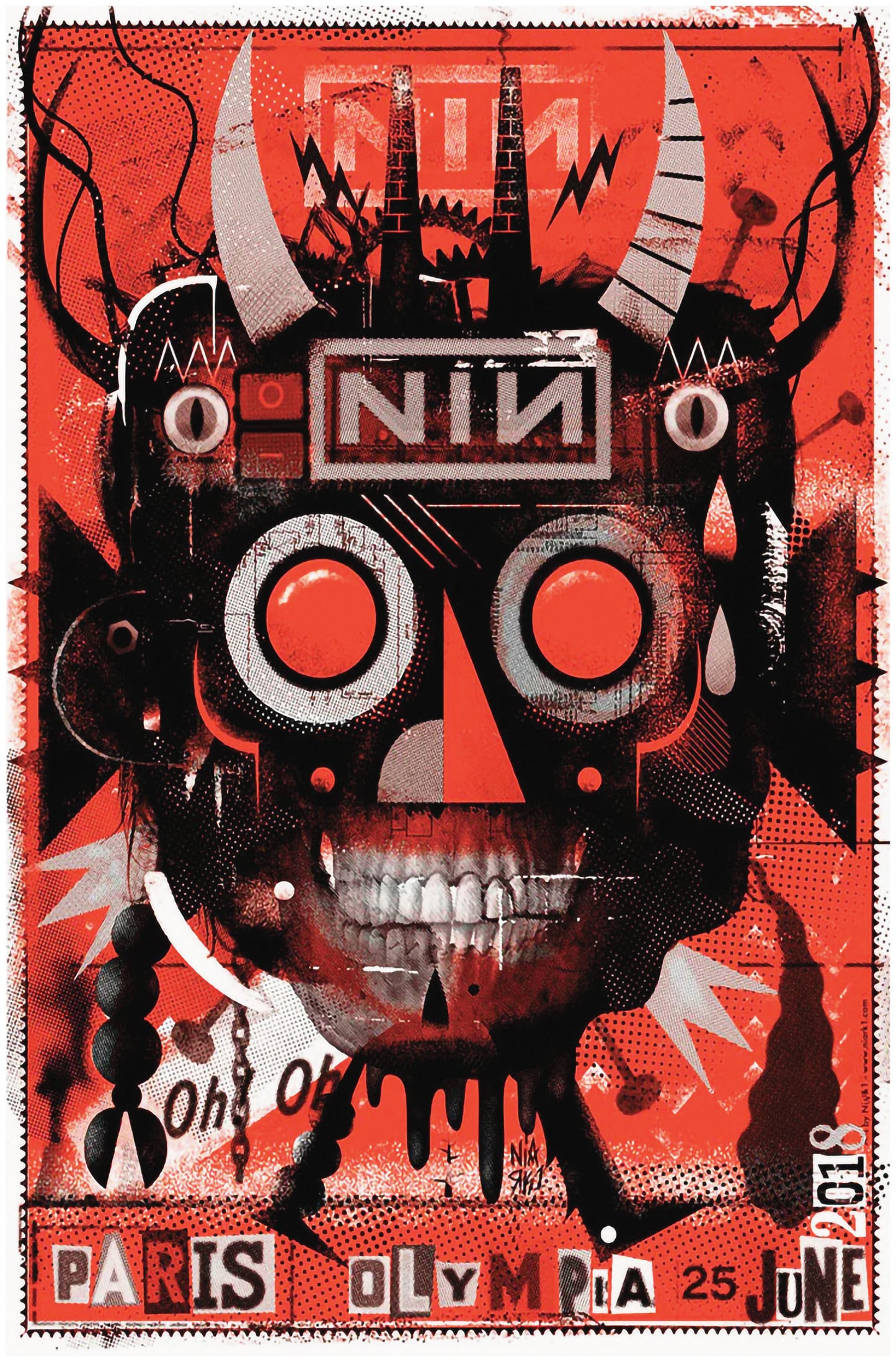 Nine Inch Nails Art Wall Print