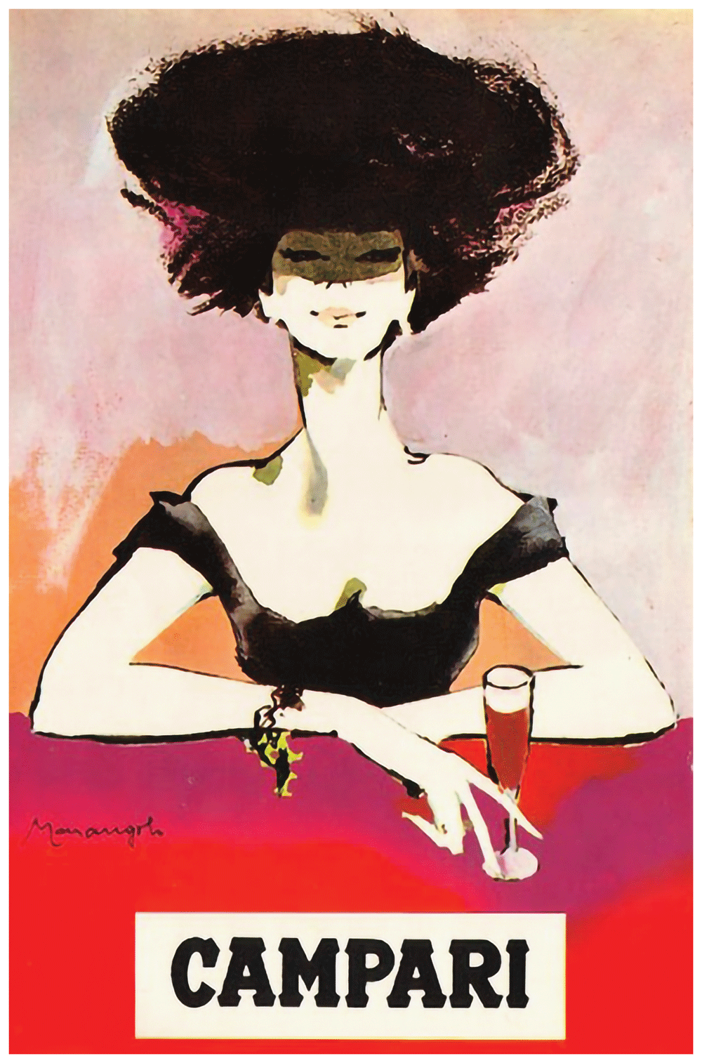Campari Lady Art Deco Wall Print
