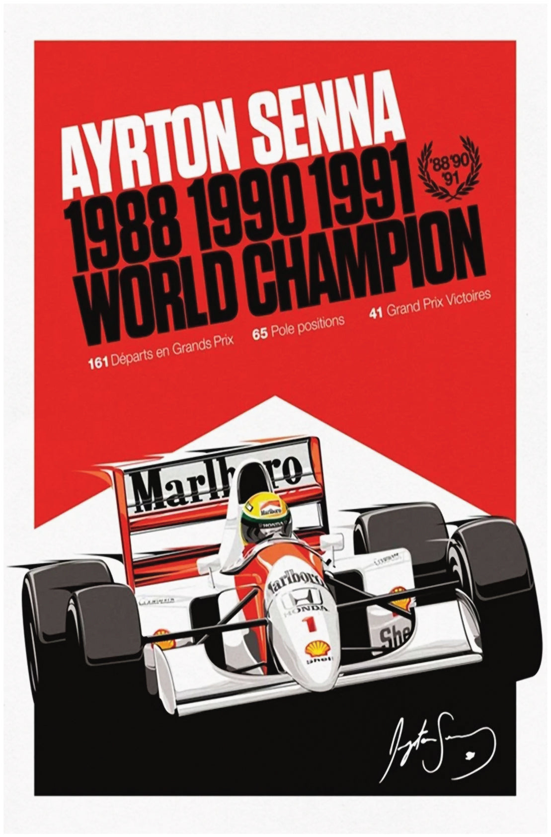 Ayrton Senna F1 Wall Print Collection