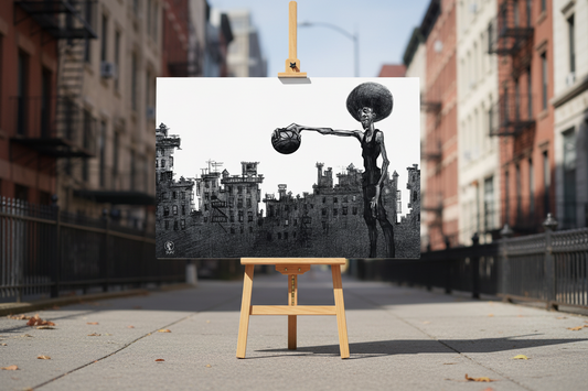 Sketch Basketballer Art Canvas Skin
