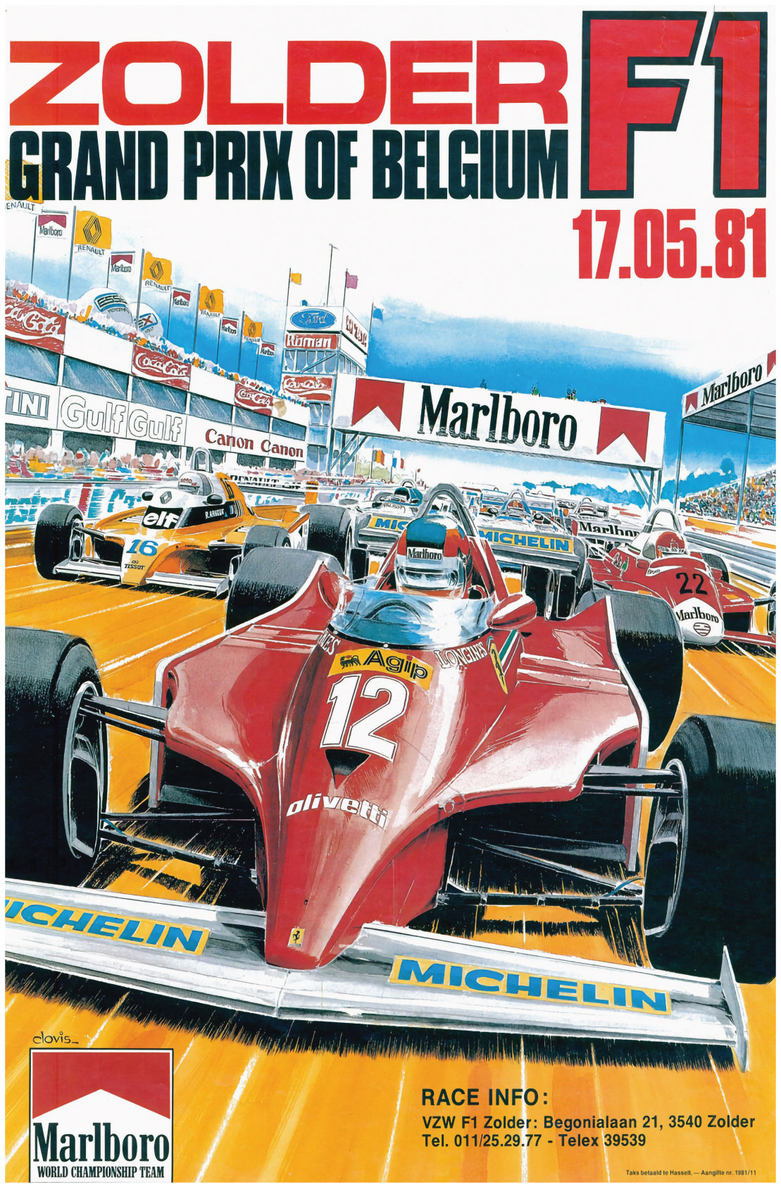 Belgium GP 81 Wall Print F1 Collection