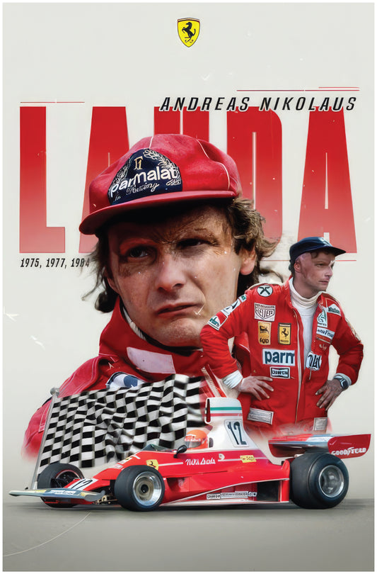 Niki Lauda Championship Poster F1 Collection