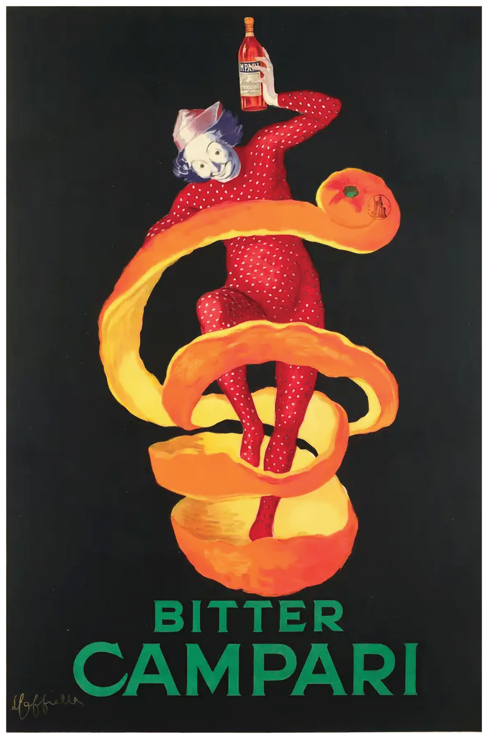 Bitter Campari Orange Peel Art Deco Wall Print