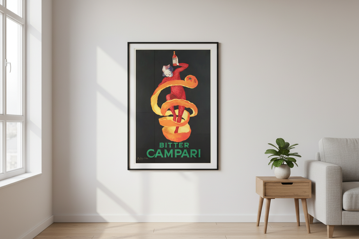 Bitter Campari Orange Peel Art Deco Wall Print