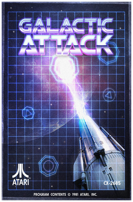 Galactic Attack Atari Poster