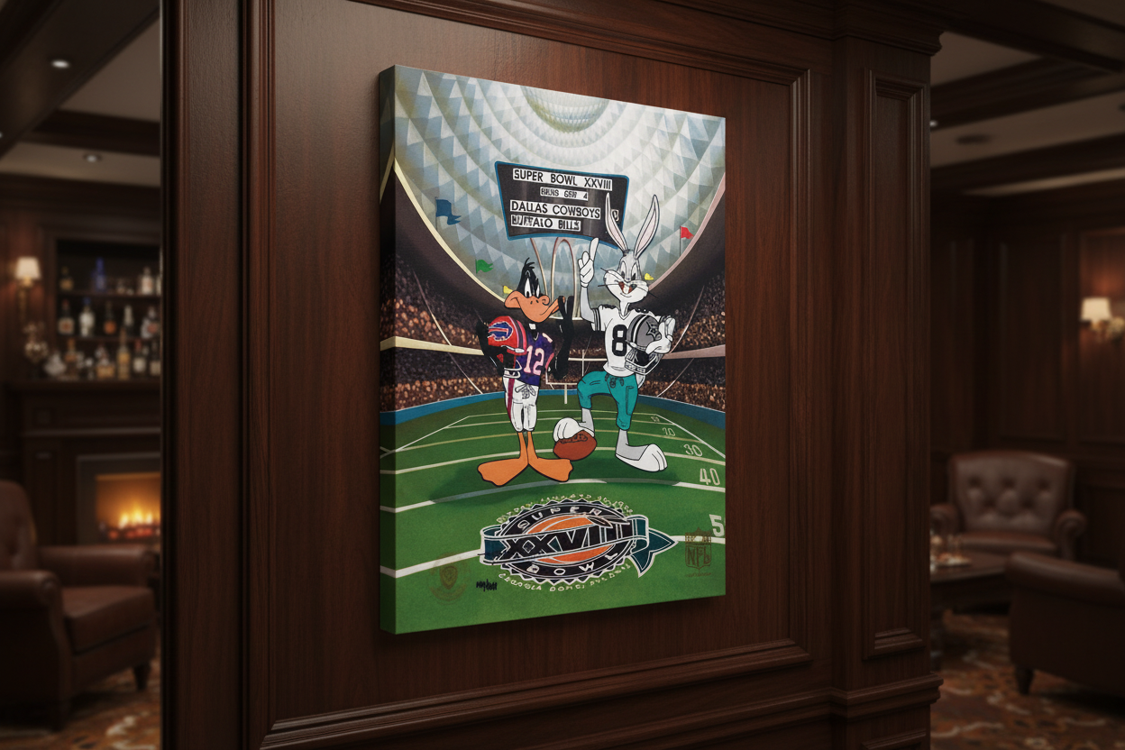 Superbowl XXXIII Art Canvas Skin