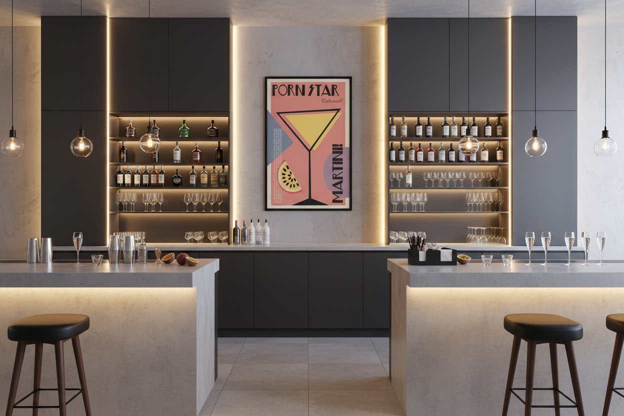 Porn Star Martini Art Deco Wall Print
