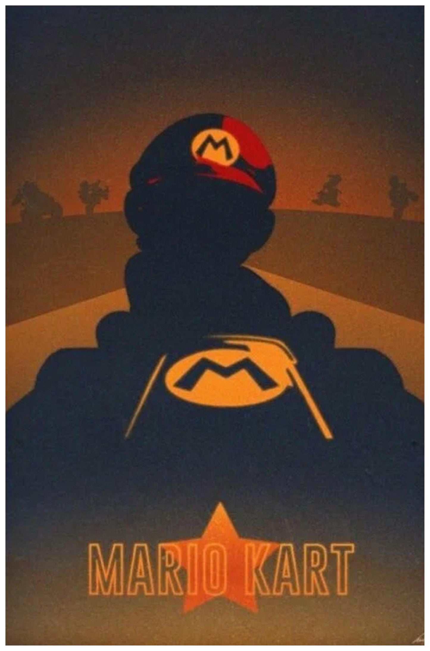 Mario Kart Illustration Poster