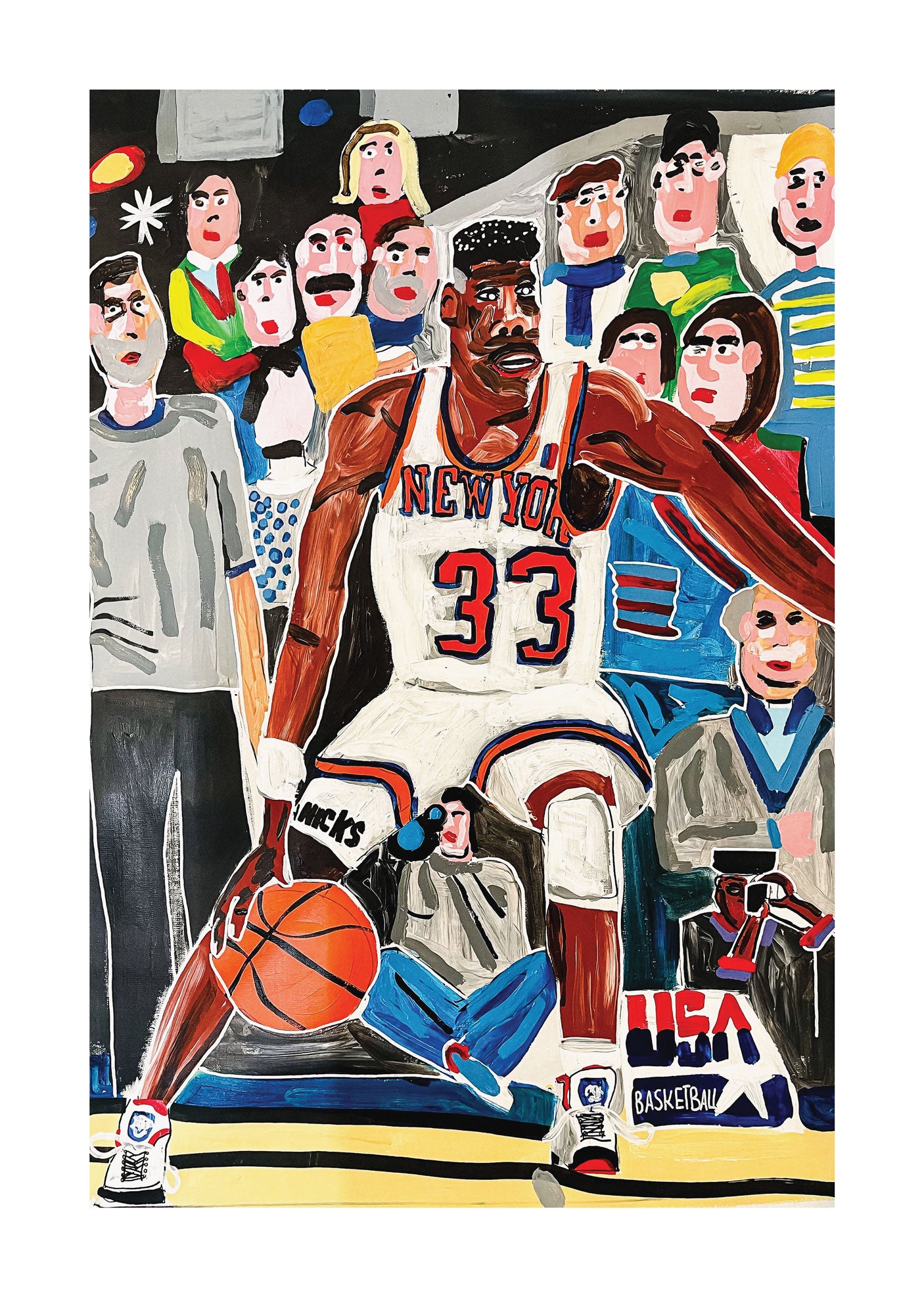 Patrick Ewing New York Knicks Art Canvas Skin