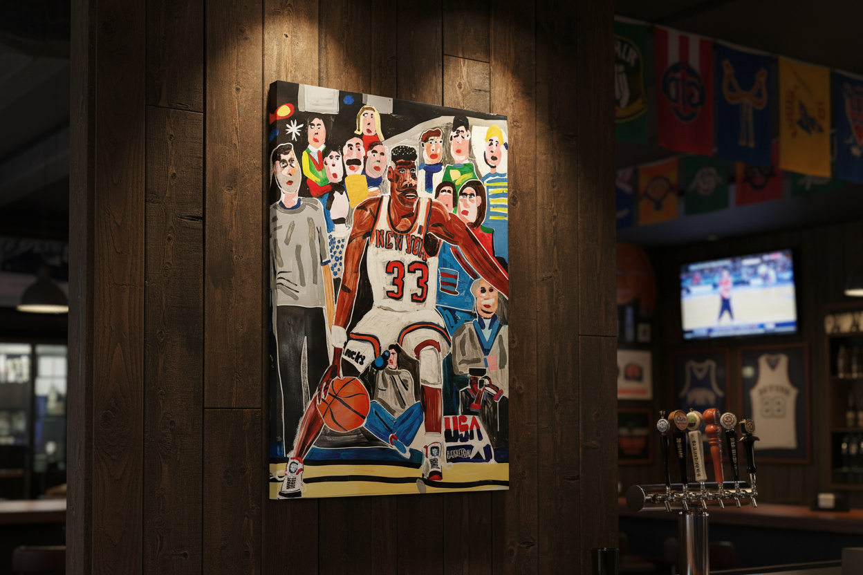Patrick Ewing New York Knicks Art Canvas Skin