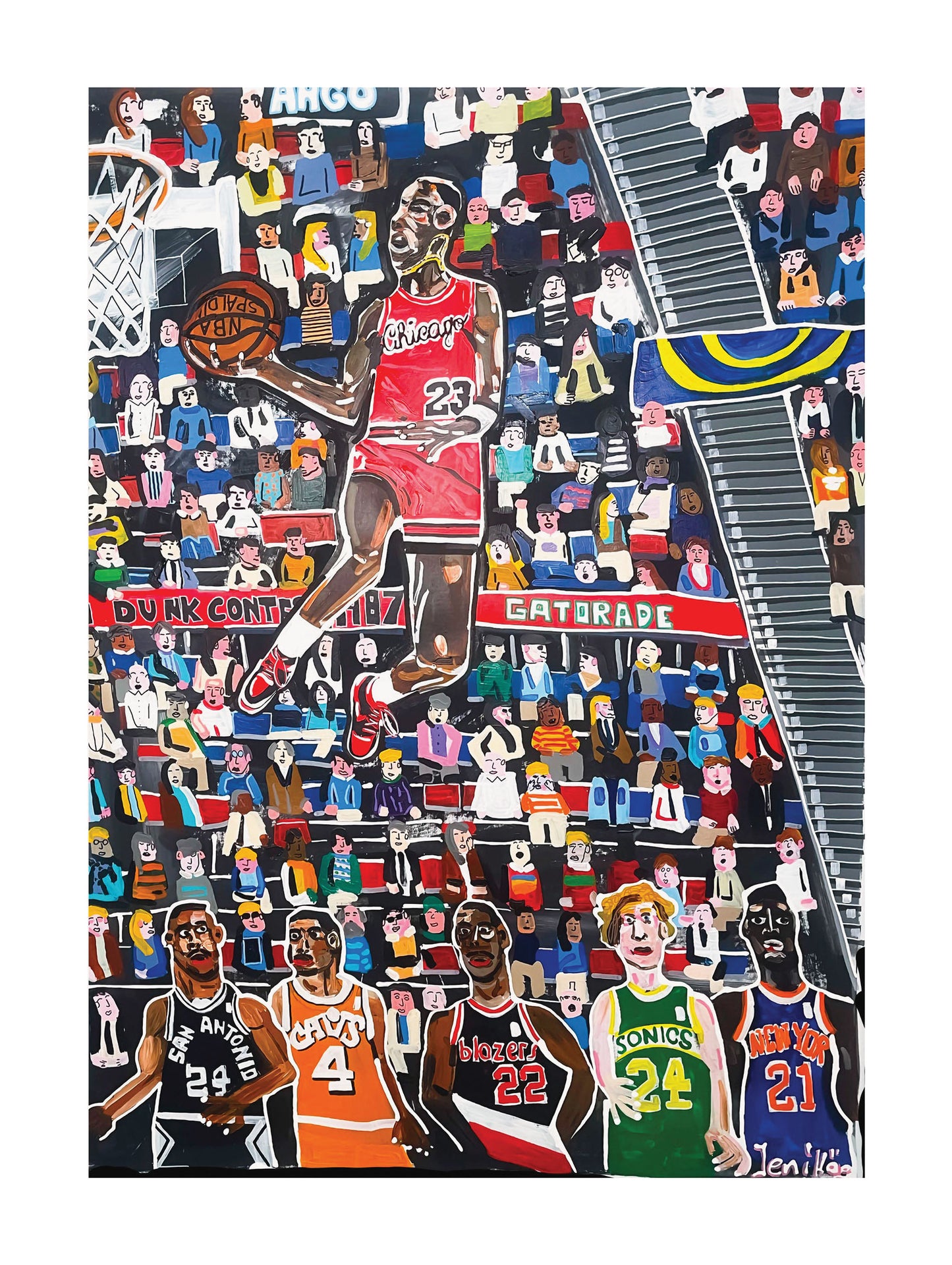 Air Jordan Dunk Contest Art Canvas Skin