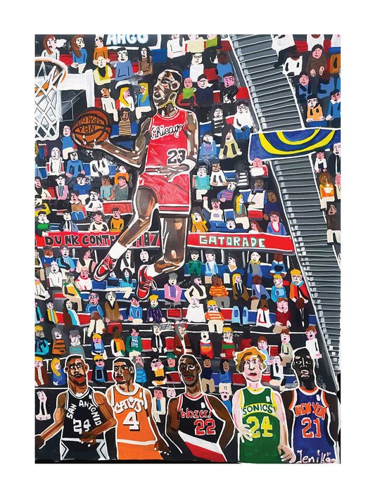 Air Jordan Dunk Contest Art Canvas Skin