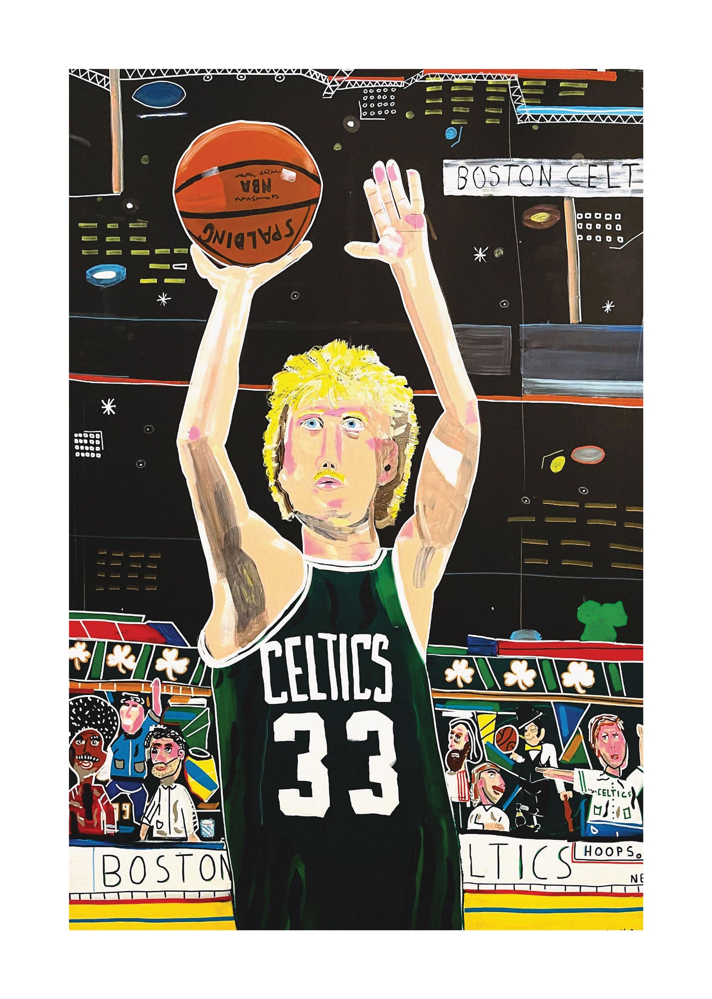 Larry Bird Art Canvas Skin