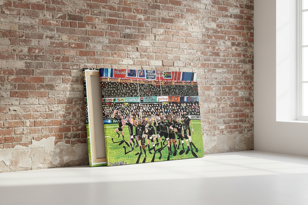 All Blacks Rugby Art Canvas Skin