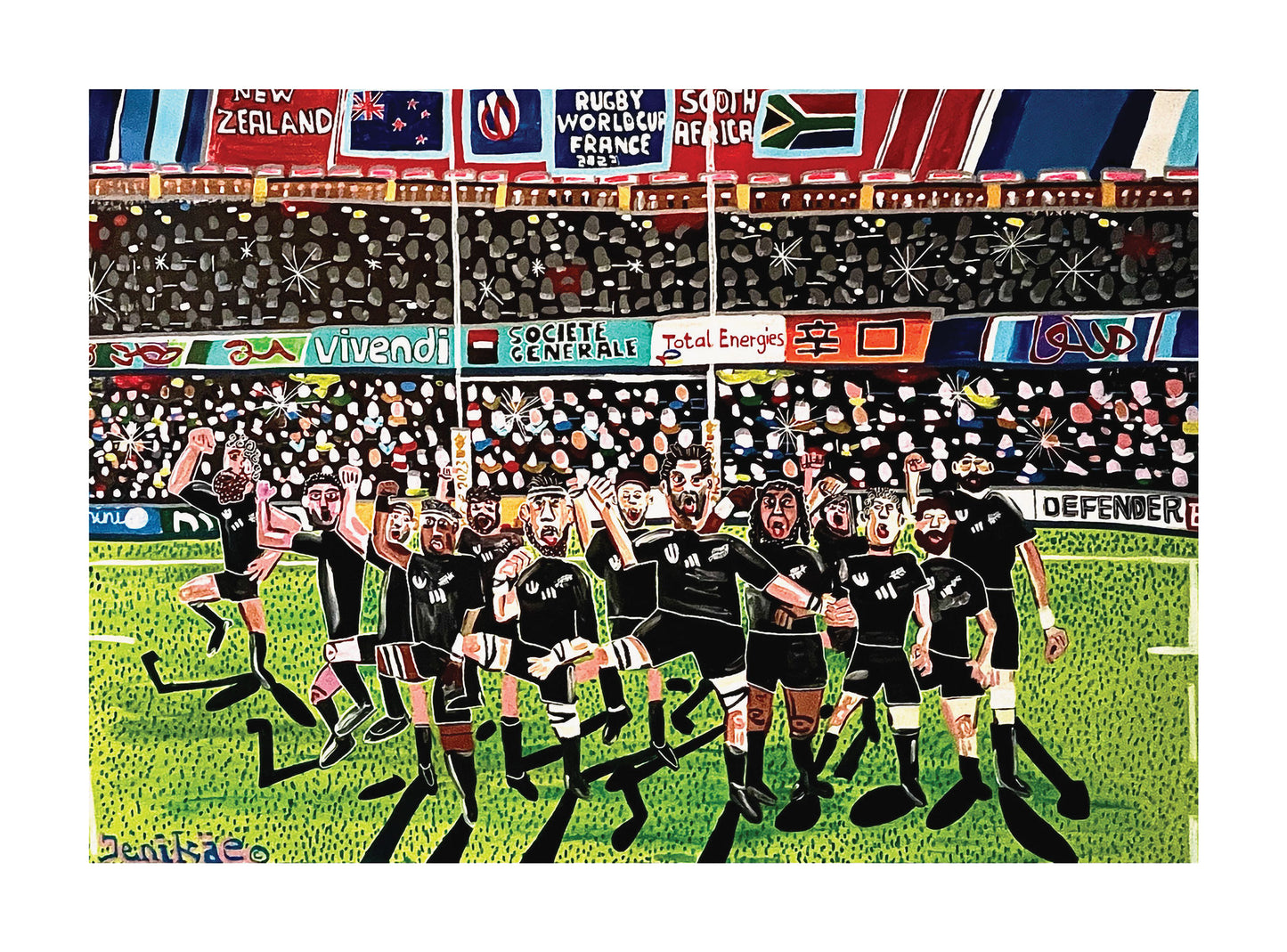 All Blacks Rugby Art Canvas Skin