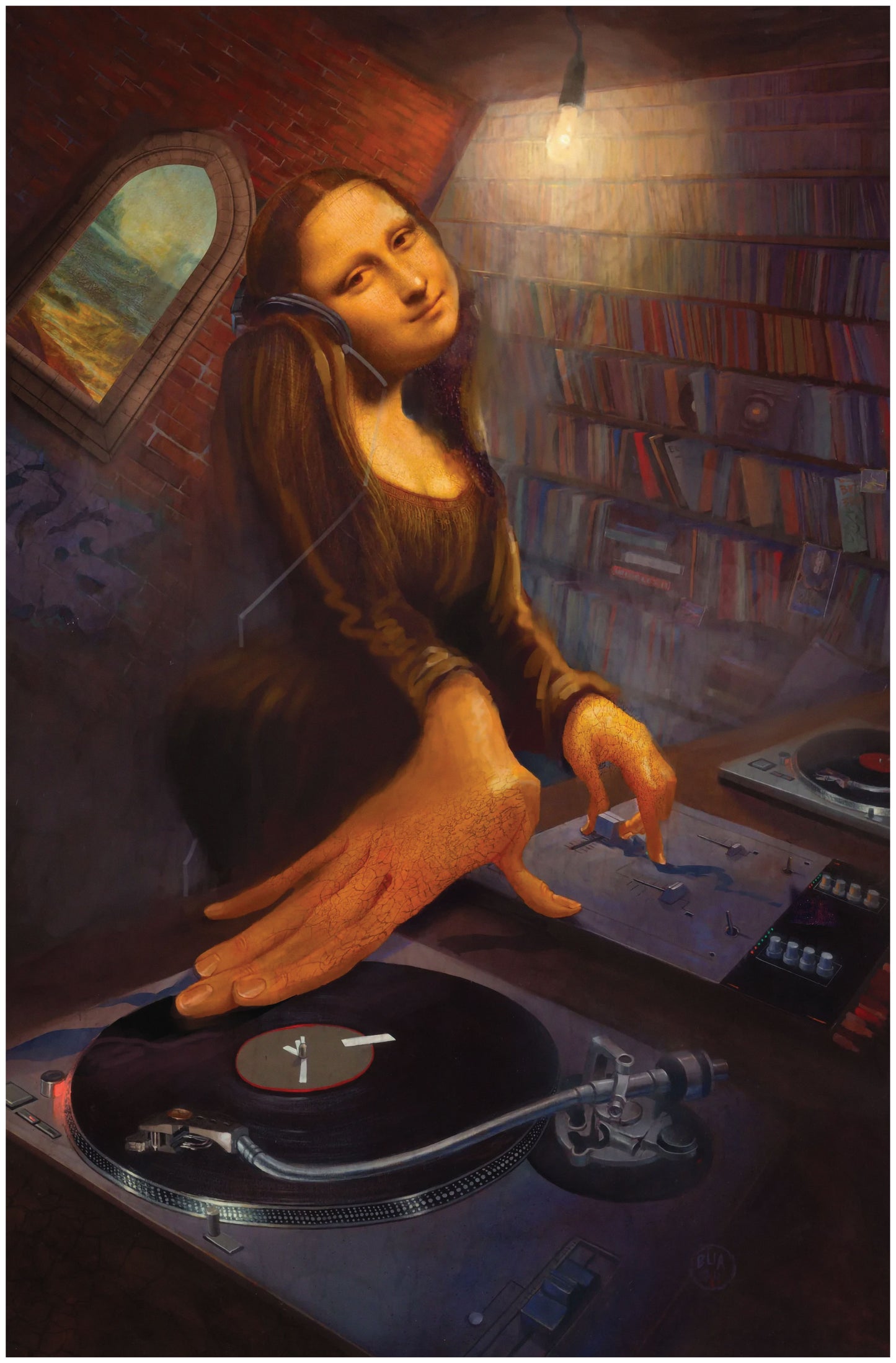 DJ Mona Lisa Wall Print