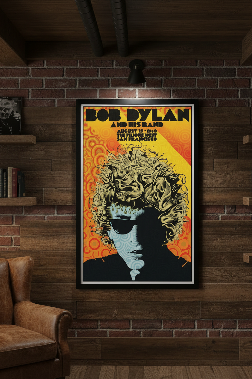 Bob Dylan And His Band Art Wall Print