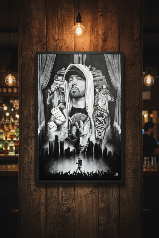 Eminem Montage Art Wall Print