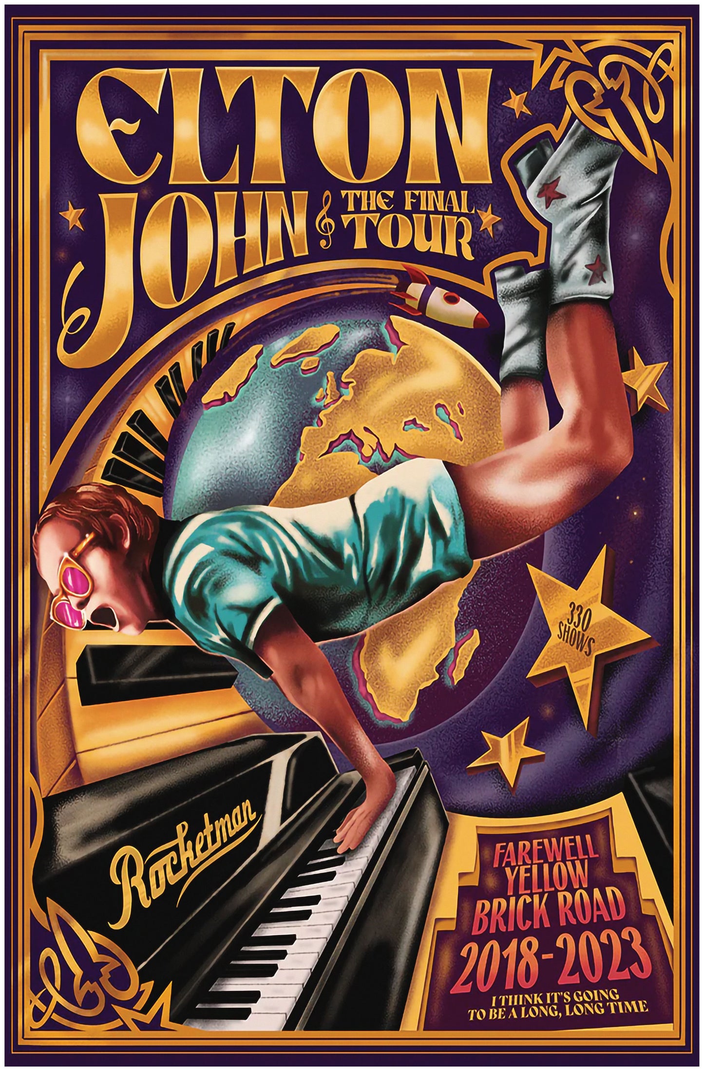 Elton John Art Wall Print