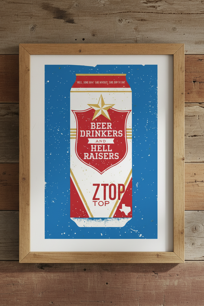 ZZ Top Art Wall Print