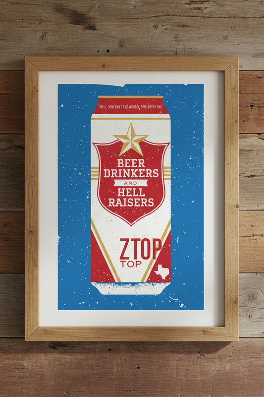 ZZ Top Art Wall Print