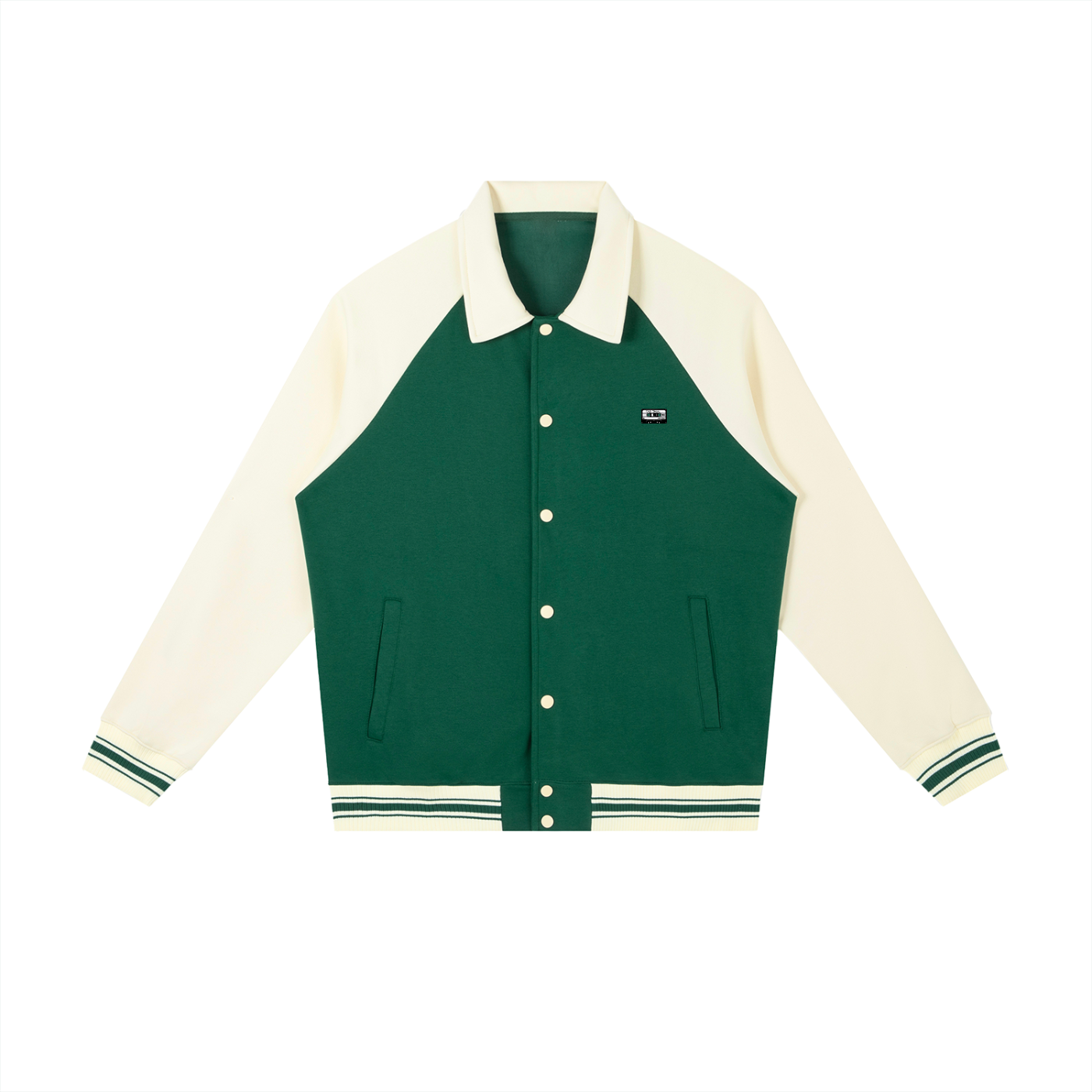 Old Skool Contrast Raglan Sleeve Baseball Jacket