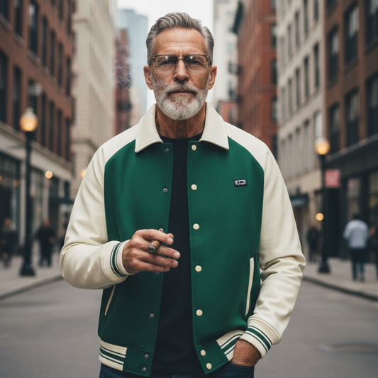 Old Skool Contrast Raglan Sleeve Baseball Jacket