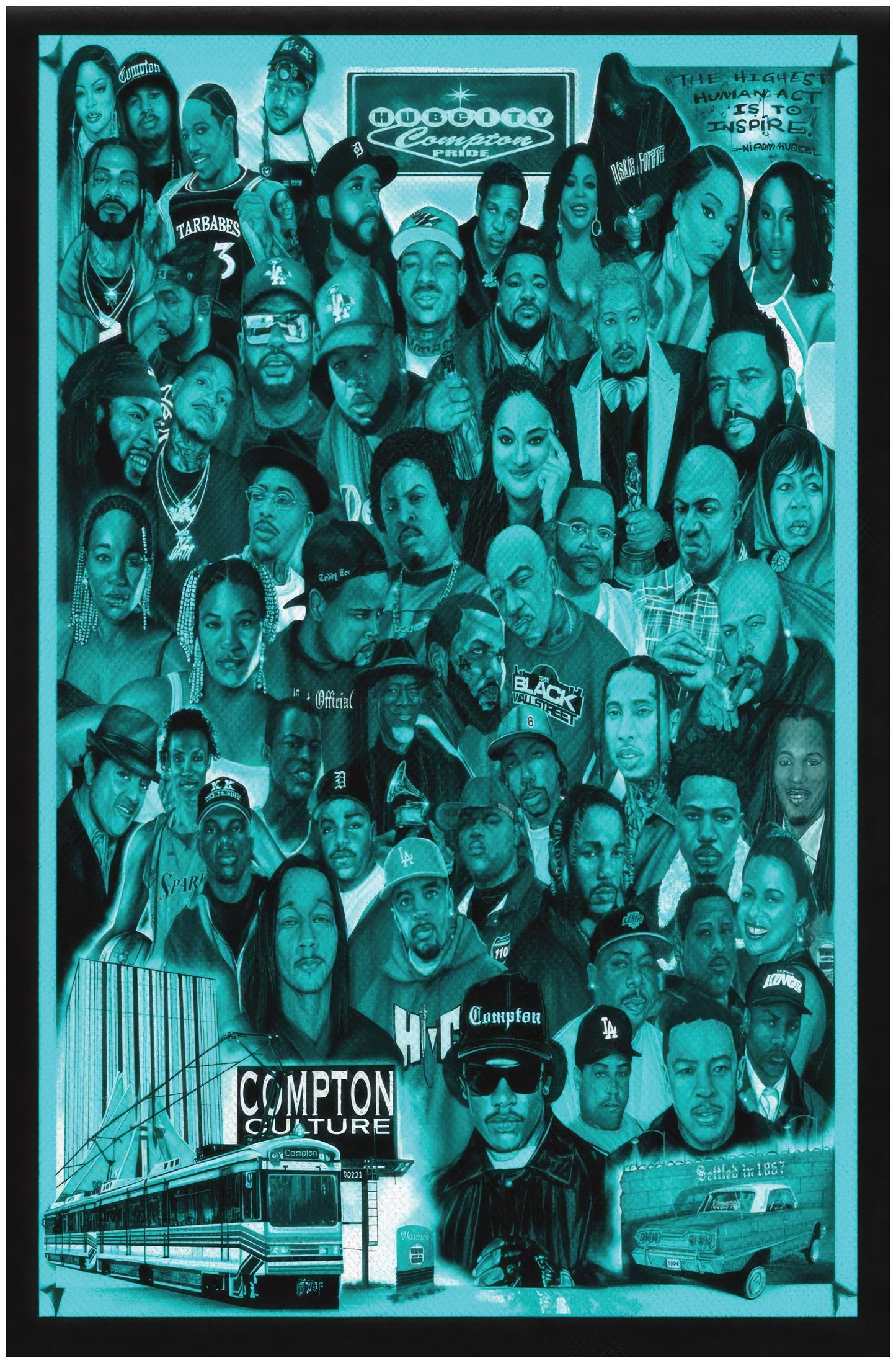 Compton GOATS Art Wall Print