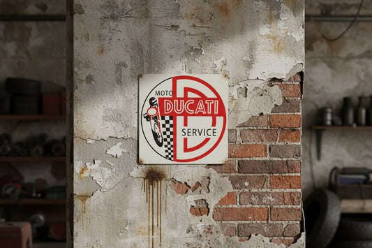 Ducati Service tin metal sign