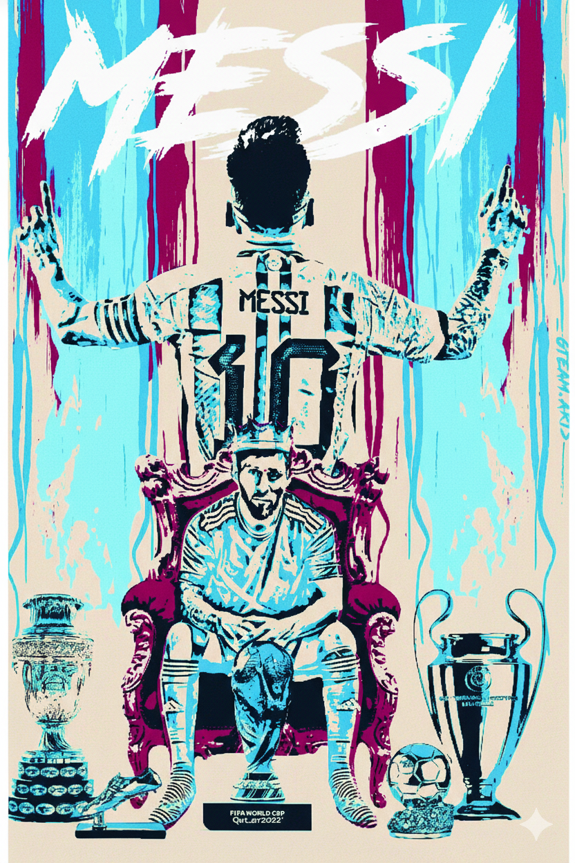 Messi Man Cave Collection Wall Print