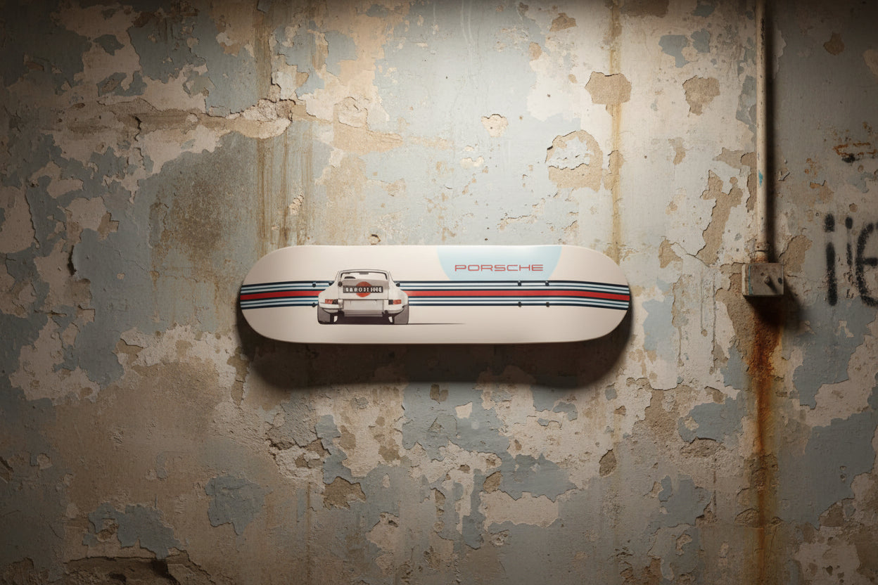 Martini Porsche Skateboard Wall Decor