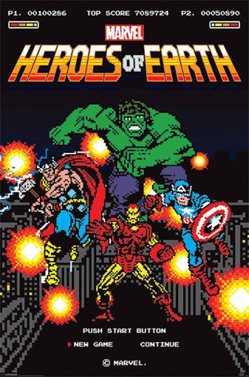 Hero's Of The Earth Marvel Poster