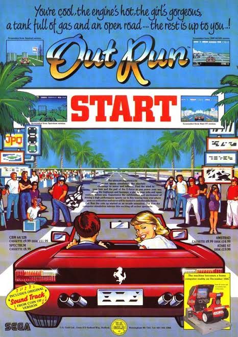 Out Run Game Poster