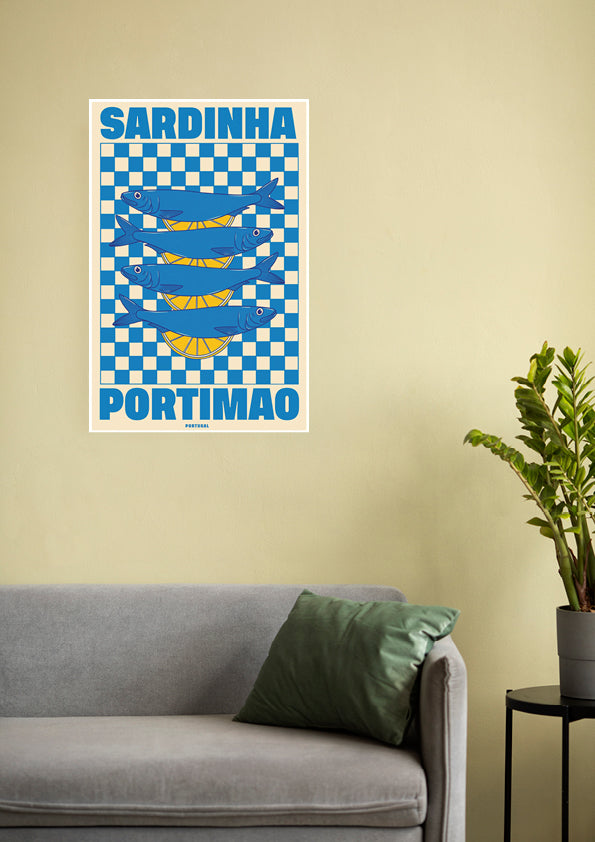 Sardinha Portimao Portugal illustration Wall Print