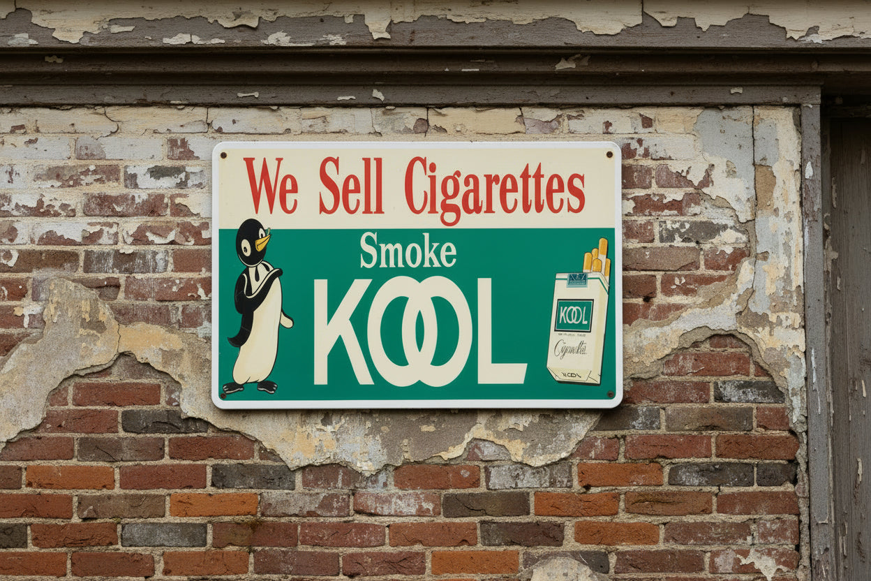 Smoke Kool-We Sell Cigarettes Metal Sign