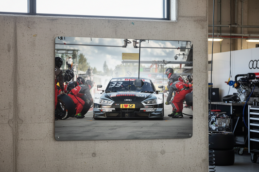 Audi F1 Race Car Metal Sign.