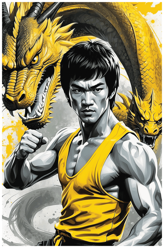 Bruce Lee Yellow Dragon Poster
