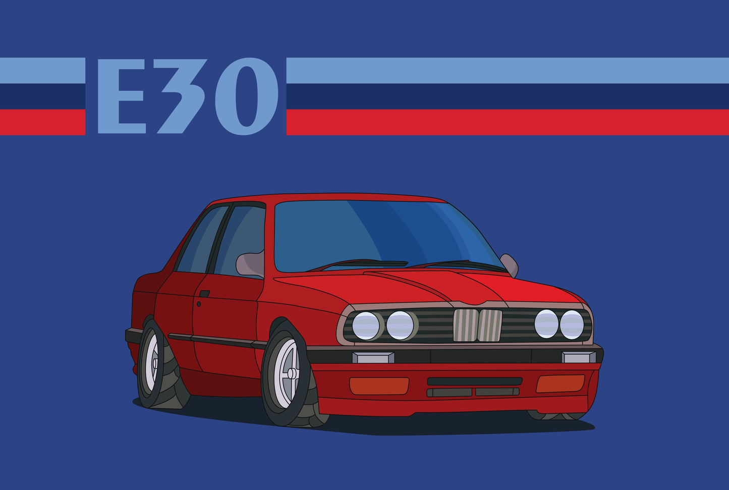 BMW E30 Metal Sign