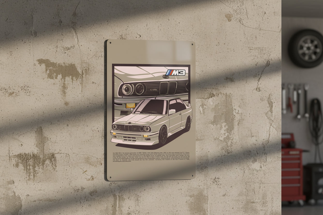 BMW M3 E30 Metal Sign