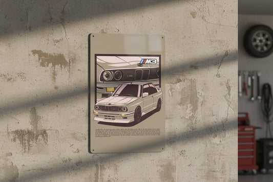 BMW M3 E30 Metal Sign