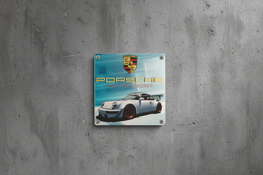 Porsche RAUH WELT BEGRIFF- Metal Sign