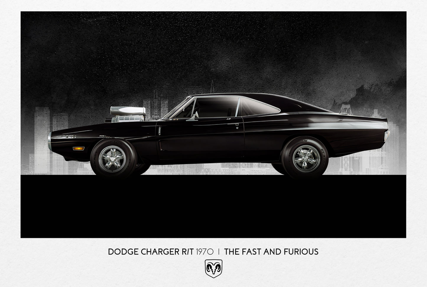 DODGE CHARGER R/T 1970- The Fast and the Furious- Metal Sign