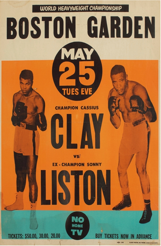 Boston Garden Clay V Liston Poster