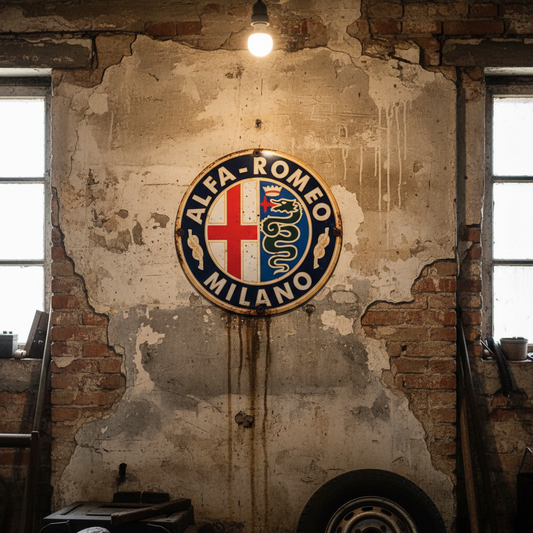 Alfa romeo milano Metal sign